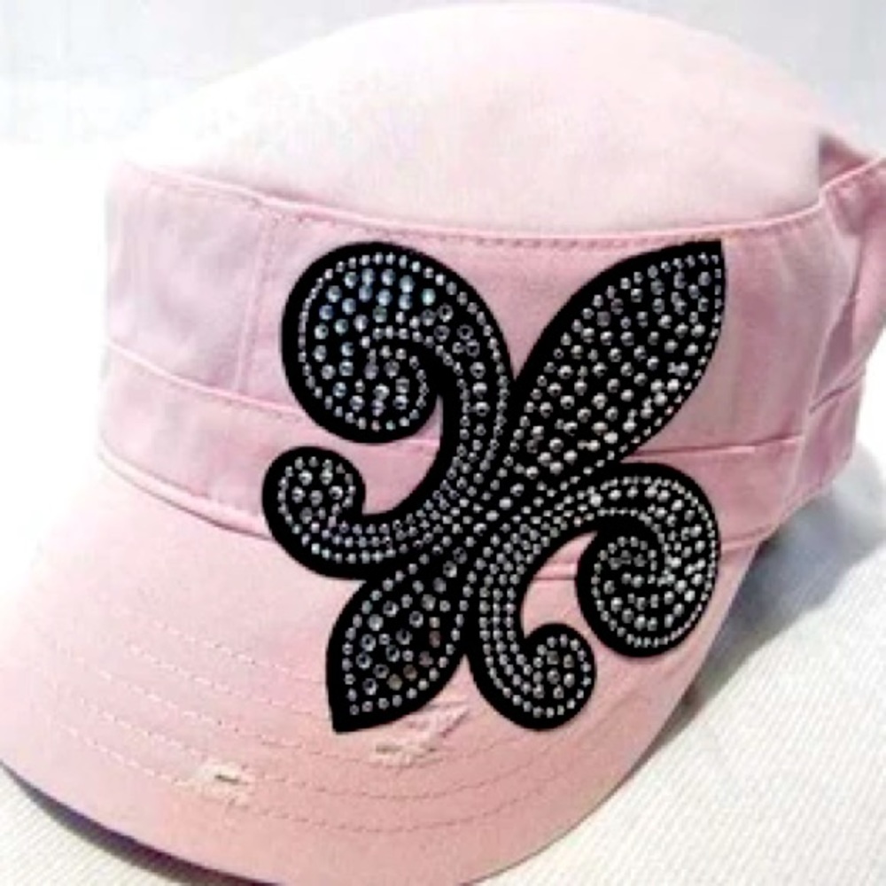 New with tags! Fleur bling distressed cadet cap.
